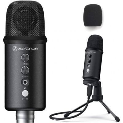 MIRFAK TU1 USB DESKTOP MICROPHONE KIT FOR LOVE STREAMERS