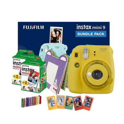 FUJIFILM INSTAX MINI 9 BUNDLE PACK CLEAR YELLOW | Digital Cameras