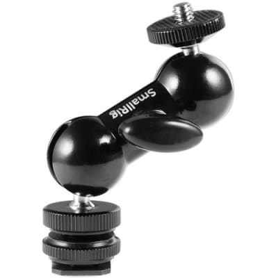 SMALLRIG 1135 DOUBLE END BALL HEAD WITH COLD SHOE AND THUMB SCREW