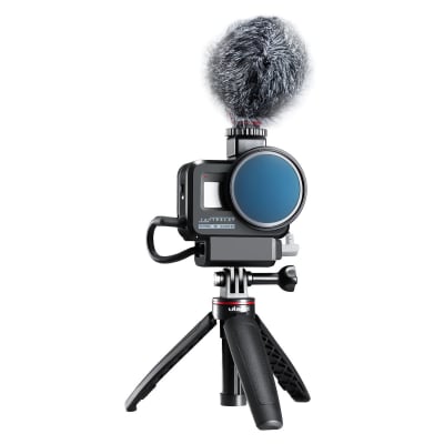 RELIABLE YANTRALAY YT-G8 VLOGGING CASE FOR HERO 8 WITH COLD SHOE MOUNT & MICROPHONE ADAPTER HOUSING CASE WITH 52MM FILTER RING COMAPTIBLE WITH GOPRO HERO 8