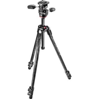 MANFROTTO 290 XTRA CARBON KIT, CF 3 SECTION TRIPOD WITH 3W HEAD MK290XTC3-3W