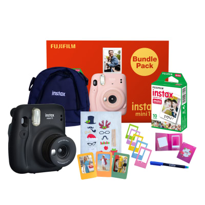 FUJIFILM INSTAX MINI 11 INSTANT FILM CAMERA BUNDLE CHARCOAL GREY | Digital Cameras