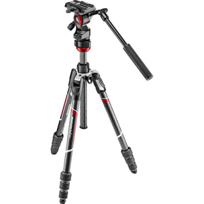 MANFROTTO BEFREE LIVE CARBON FIBER VIDEO TRIPOD KIT WITH TWIST LEG LOCKS