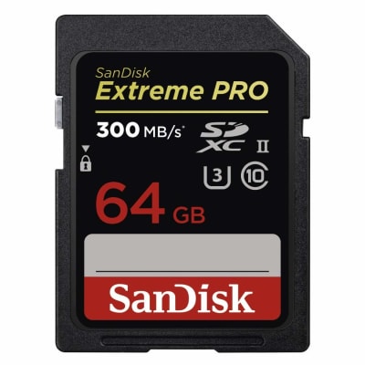 SANDISK 64GB SD EXTREME PRO 300MB