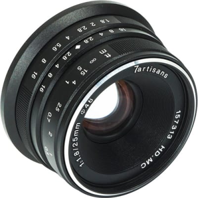 7 ARTISANS 25MM F1.8 FOR PANASONIC/ OLYMPUS MFT-MOUNT / APS-C BLACK | Lens and Optics