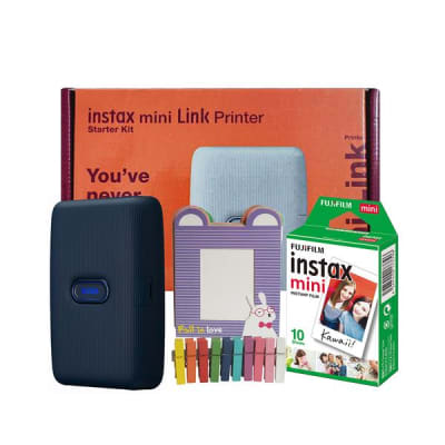 FUJIFILM INS MINI LINK STARTER KIT DARK DENIM