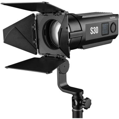 GODOX S30 LED FOCUSING LIGHT WITH BARNDOOR