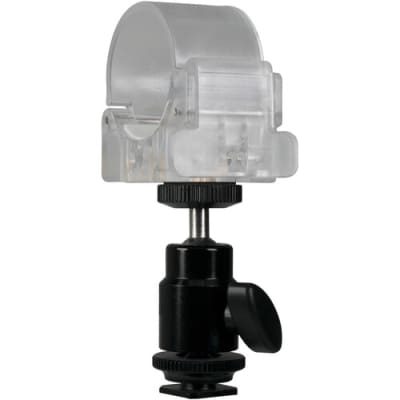 NANLITE PAVOTUBE TRANSPARENT POLYCARBONATE CLIP AND MINI BALL HEAD WITH HOT SHOE ADAPTER