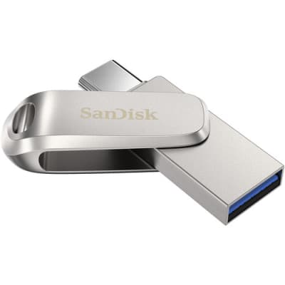 SANDISK 64GB ULTRA DUAL DRIVE LUXE USB 3.1 FLASH DRIVE (USB TYPE-C / TYPE-A)