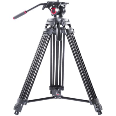MILIBOO MTT601A PROFESSIONAL ALUMINUM TRIPOD AND FLUID HEAD WITH MID-LEVEL SPREADER | Tripods Stabilizers and Support