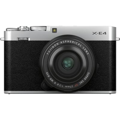 FUJIFILM X-E4 MIRRORLESS DIGITAL CAMERA WITH XF 27MM F/2.8 R WR LENS (SILVER)