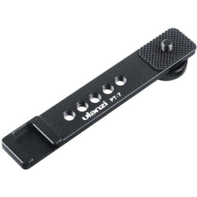 ULANZI PT-7 COLD SHOE BRACKET MICROPHONE EXTENSION PLATE WITH 1/4'' TRIPOD HOLES FOR GOPRO 7/6/5 SONY RX0 II DSLR VLOGGERS VIDEOMAKERS
