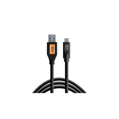 TETHERPRO USB 3.0 TO USB-C 15' 4.6M ORG-BLACK CUC3215