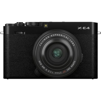 FUJIFILM X-E4 MIRRORLESS DIGITAL CAMERA WITH XF 27MM F/2.8 R WR LENS (BLACK)