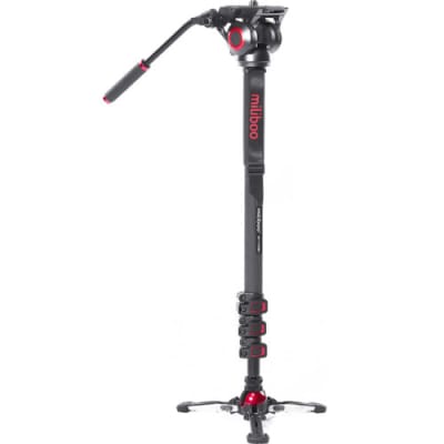 MILIBOO MTT705 CARBON FIBER PORTABLE FUID HEAD CAMERA MONOPOD PROFESSIONAL VIDEO TRIPOD