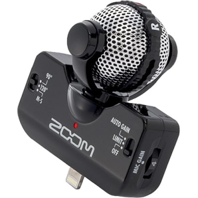 ZOOM IQ5 BLACK / WHITE PROFESSIONAL STEREO MICROPHONE