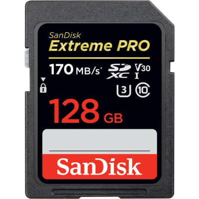 SANDISK 128GB EXTREME PRO SD CARD 170MBPS