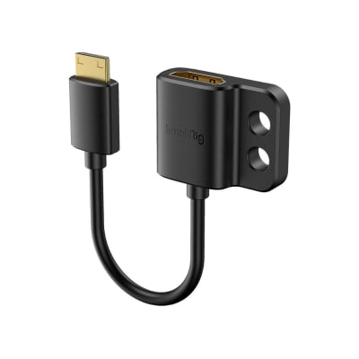 SMALLRIG 3020 ULTRA-SLIM FEMALE HDMI TYPE A TO MALE MINI-HDMI TYPE C ADAPTER CABLE